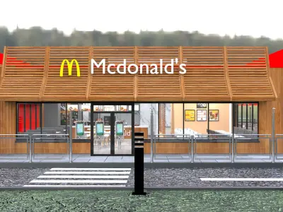 McDonald Restaurant High-Quality 3D Model 3D model