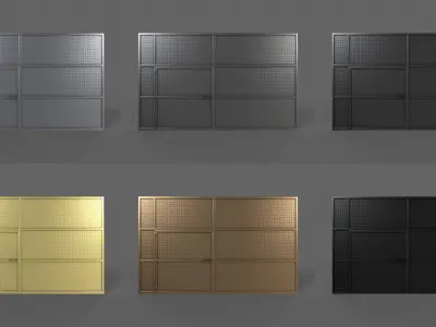 PBR Door Prison Cell 4 Low-poly 3D model