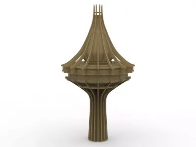 Al-Kharj Water Tower 3D Printable STL file 3D print model
