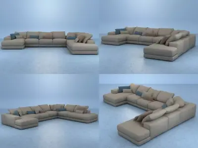 Hills sofa 3 3D model