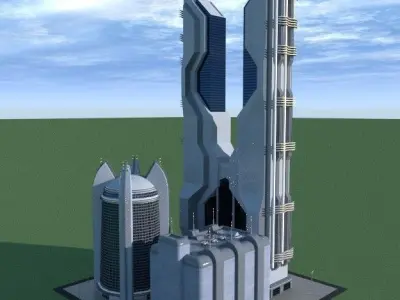 SpiderWare City Block 3D model 5