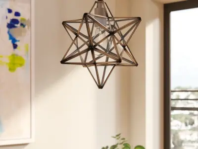 Shuler Light Single Star Pendant 3D model