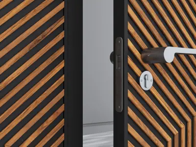 Aluminium door 121 3D model