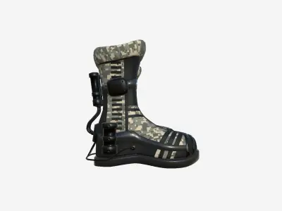 SciFi Boots A10 Digital Camouflage - Character Design Fashion Low-poly 3D model