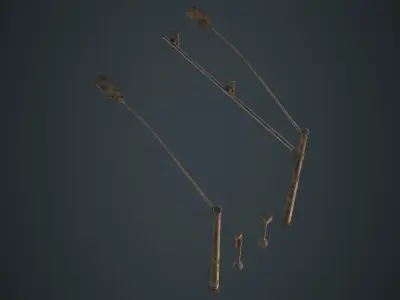 Stop Light 1C Low-poly 3D model