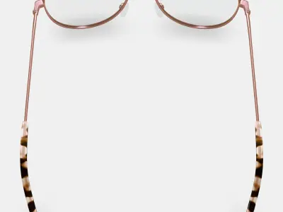 York Eyeglasses in Rose Gold 3D model