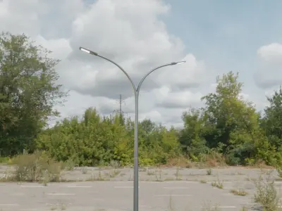 Street Light 12 version 10 6m with pole 4 Low-poly 3D model