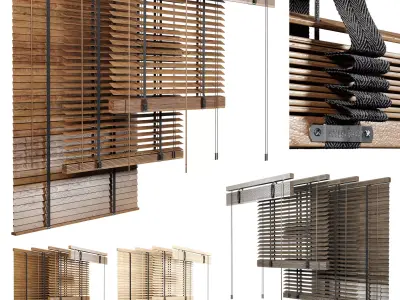 Wooden Blind 120cm 3D model