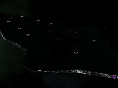 Ares-class heavy cruiser Low-poly 3D model