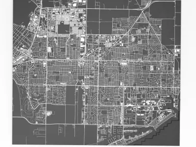 Cityscape Oxnard California USA 3D model