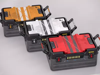 Sci-fi Crate PBR Low-poly 3D model