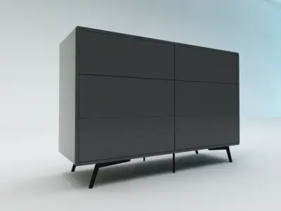 Fermo Double Dresser Free low-poly 3D model
