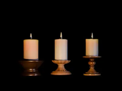 Victorian Candle Pack Free low-poly 3D model