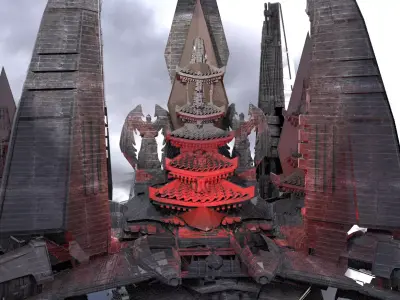 Cyberpunk Chancellor Emperor Towers  3D model