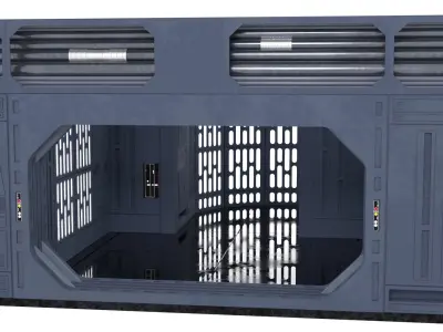 Set 1a - Death Star Vader vs Obi-Wan 1-18 scale Hasbro Kenner 3D Model Pack