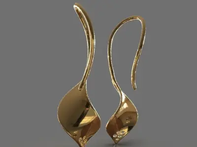 Light fashion earrings 3D print model