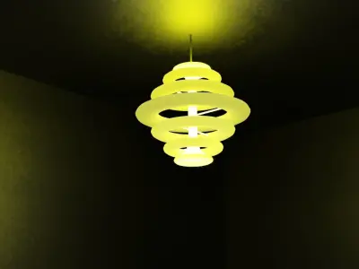Hanging light Low-poly 3D model