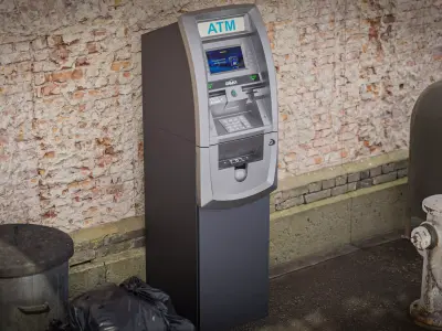 ATM Machine - Genmega G2500 Low-poly 3D model