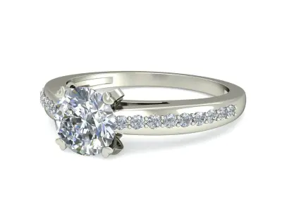 Women Wedding Engagement Ring 3D print model 21