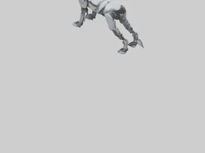 Robot version of a robot wolf model 3D model