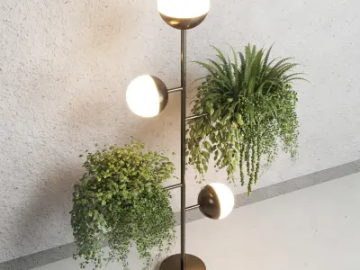 Floor light  plant Indoor  outdoor plants stand pot 3D model