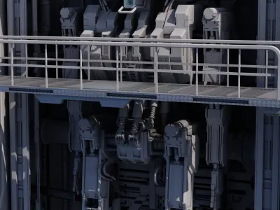 Sci Fi Robot Full Unit 3D model