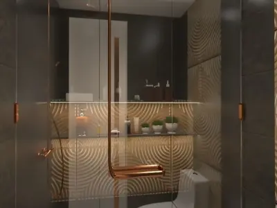 moderne small bathroom 3D model