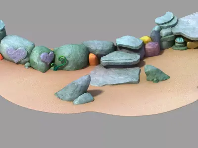 Disney - Seaside Stones 01 3D model