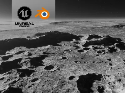 Moon Mountain 4 with 8K Textures 3D model