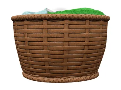 Loundry Basket Low-poly 3D model