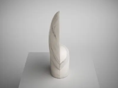 Sculpted Duoro Marble Lamp by Henry Wilson 3D model
