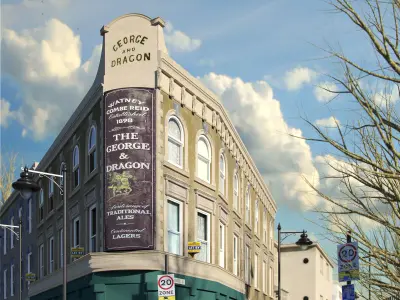 Redshift - C4D Scene files - Old London Pub Exterior 3D model