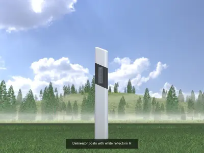 Delineator Posts  3D Model Pack