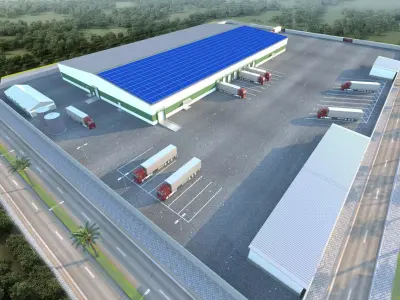 Vegetable store Hangar base 3D model