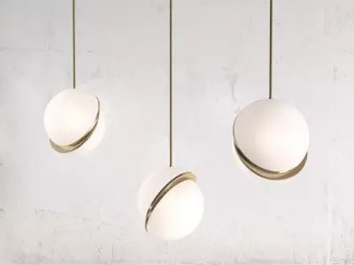 Crescent Pendant Light Free 3D model