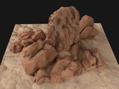 Desert rock 3D model