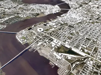 Cityscape Jacksonville Florida USA 3D model