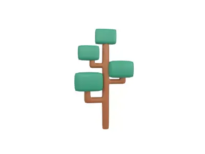 Cartoon Tree v10 003 Low-poly 3D model
