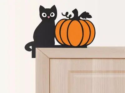 Halloween Door Corner Decor Set  3 pcs 3D print model