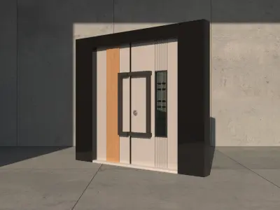 DOOR exterior LOWPOLY Low-poly 3D model