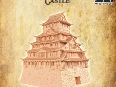 Samurai Castle  Tabletop Terrain 28 MM 3D print model
