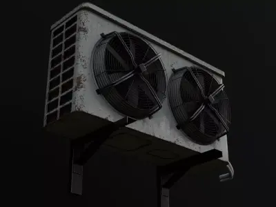 Air Conditioner Low-poly 3D model 9