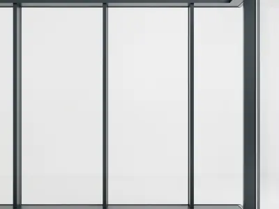 Panoramic glazing Stained glass B2 Low-poly 3D model