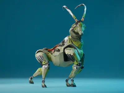 SciFi Goat Low-poly 3D model