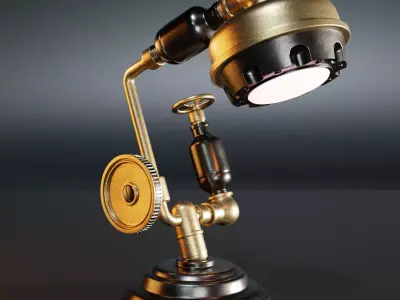 Vintage lab lamp 3D model