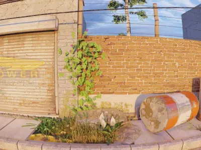 Street Shops Office 3D model