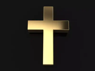 BOXED CROSS HOLLOWED RELIGIOUS FASHION PENDANT 3D print model