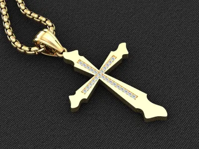 Cross Light Gold 3CP046 3DM STL 3D print model