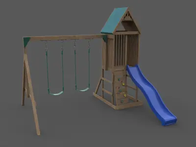 PBR Playground Jungle Gym 01 Low-poly 3D model
