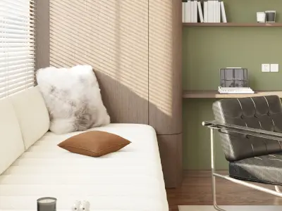 Comfortable bedroom 3D model